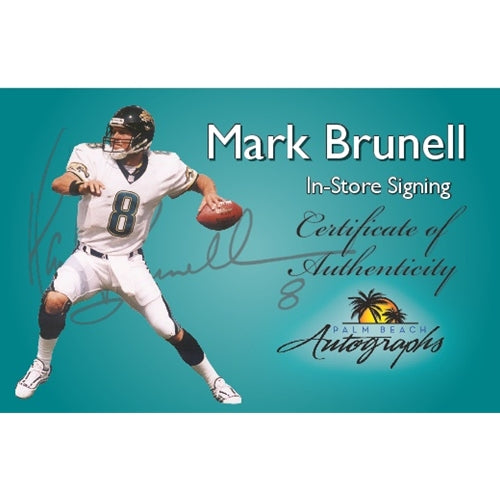 Mark Brunell Autographed Jacksonville Jaguars Logo Football