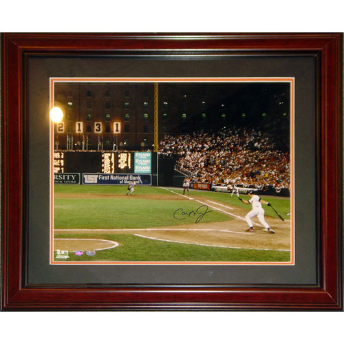 Cal Ripken Jr. Autographed Baltimore Orioles (2131 Game) Deluxe Framed 16x20 Photo - Iron Man Holo