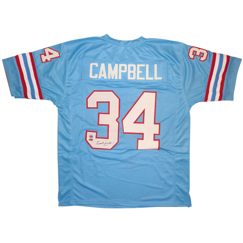 Earl Campbell Autographed Houston Oilers (Blue #34) Custom Jersey