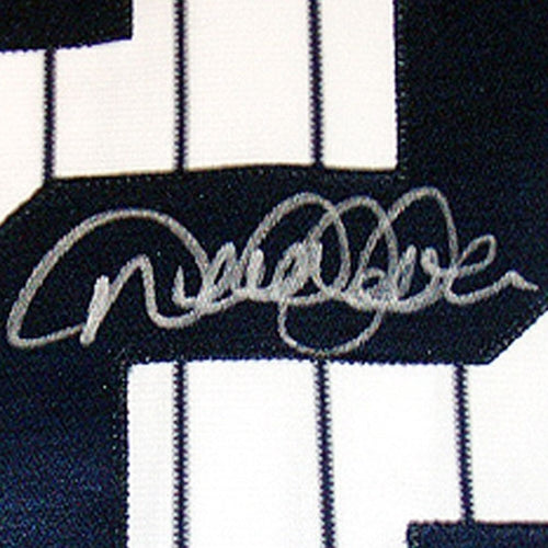 Derek Jeter Autographed New York Yankees (Pinstripe #2 Yankee Stadium Final Season Patches) Deluxe Framed Jersey - Steiner