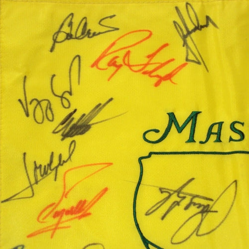 Masters Golf Pin Flag Autographed by 22 Former Champions #11