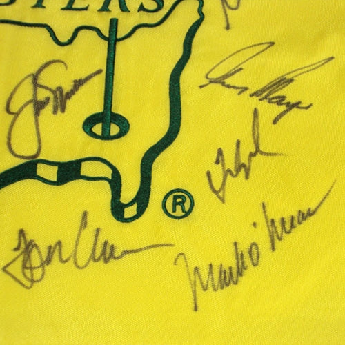 Masters Golf Pin Flag Autographed by 22 Former Champions #11