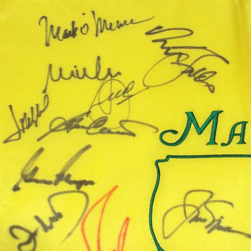 Masters Golf Pin Flag Autographed by 23 Former Champions #17