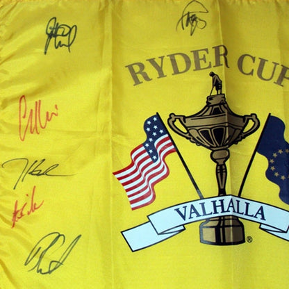 2008 Ryder Cup (Valhalla) Golf Pin Flag Autographed by 12 Team USA Members #1