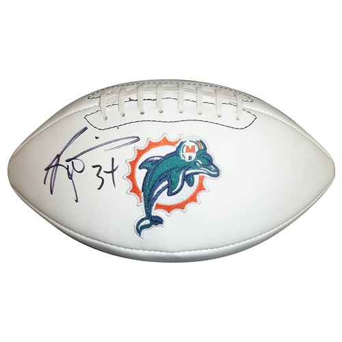 Ricky Williams Autographed Miami Dolphins Logo Football