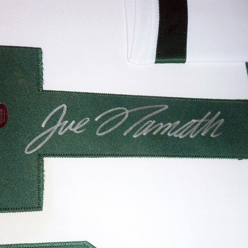 Joe Namath Autographed New York Jets (White #12) Deluxe Framed Jersey