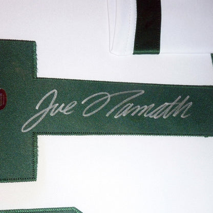 Joe Namath Autographed New York Jets (White #12) Deluxe Framed Jersey