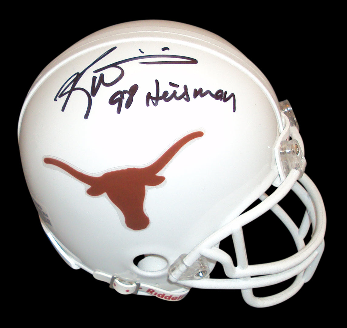 Ricky Williams Autographed Texas Longhorns Mini Helmet w/ "98 Heisman"