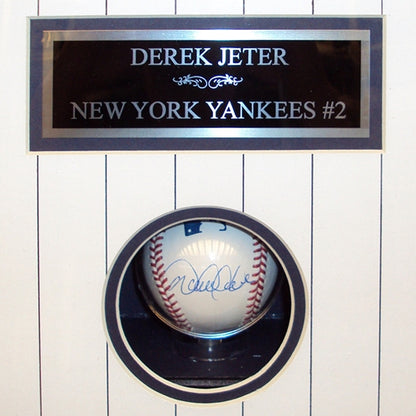 Derek Jeter Autographed and Framed New York Yankees Jersey