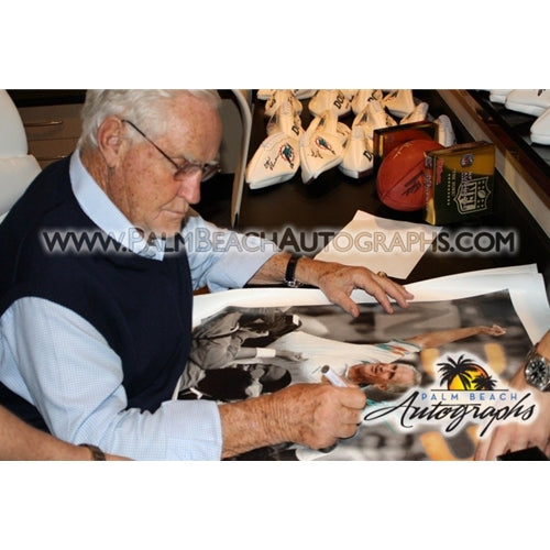 Don Shula Autographed Miami Dolphins (Carried Off Field "Spotlight") Deluxe Framed 20"x24" Giclee Canvas