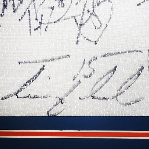 2006 Florida Gators National Championship Team and Urban Meyer Autographed (White #1) Deluxe Framed Jersey - 45 Signatures
