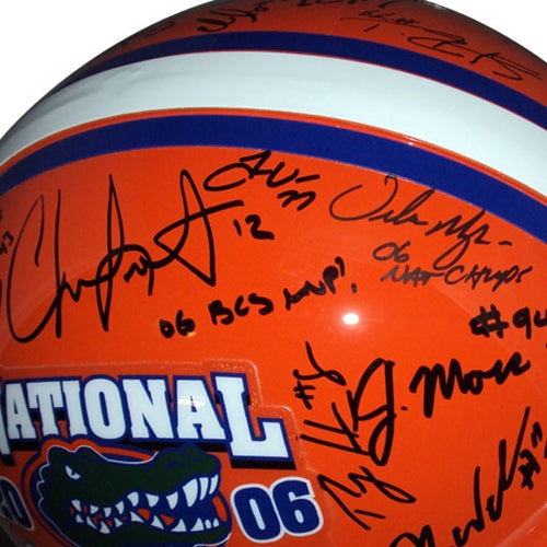 2006 Florida Gators National Championship Team and Urban Meyer Autographed Florida Gators (BCS Champs) Pro Line Helmet - 44 Signatures