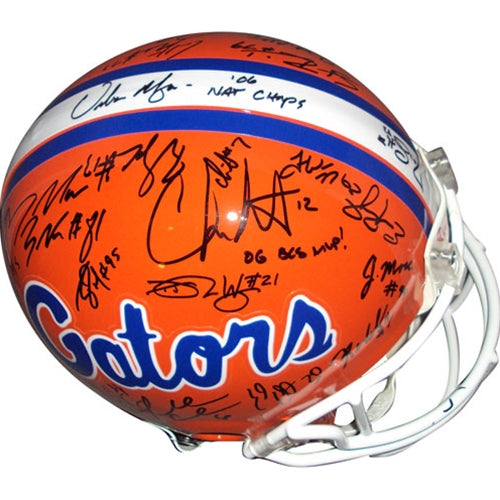 2006 Florida Gators National Championship Team and Urban Meyer Autographed Florida Gators Pro Line Helmet - 44 Signatures
