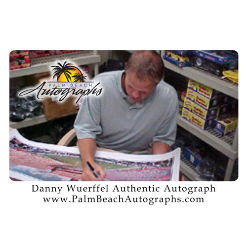 Steve Spurrier and Danny Wuerffel Autographed Florida Gators (The Swamp) Deluxe Framed Panoramic Photo