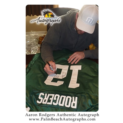 Aaron Rodgers Autographed Green Bay Packers (Green #12) Deluxe Framed Jersey