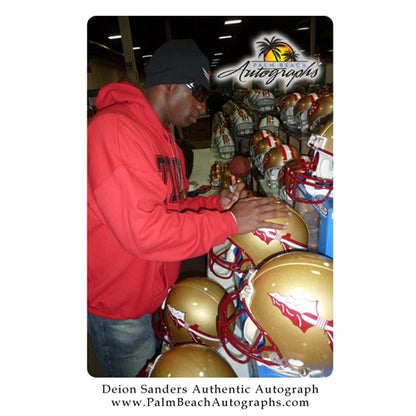 Deion Sanders Autographed FSU Florida State Seminoles Deluxe Full-Size Replica Helmet