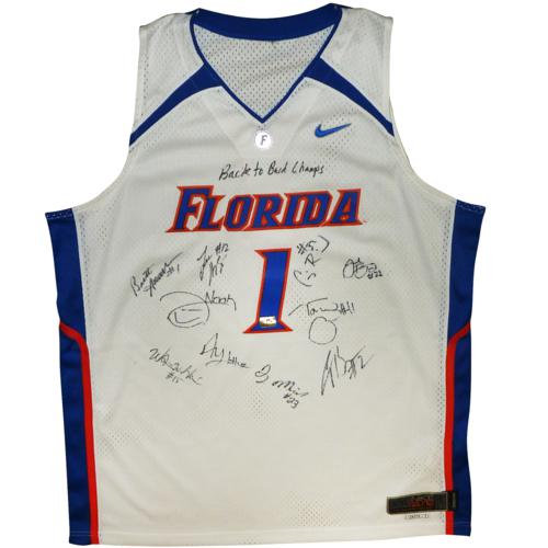 2006-07 Florida Gators Team Autographed Florida Gators (White #1) Jersey