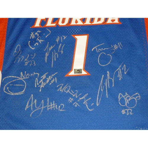 2006-07 Florida Gators Team Autographed Florida Gators (Blue #1) Jersey