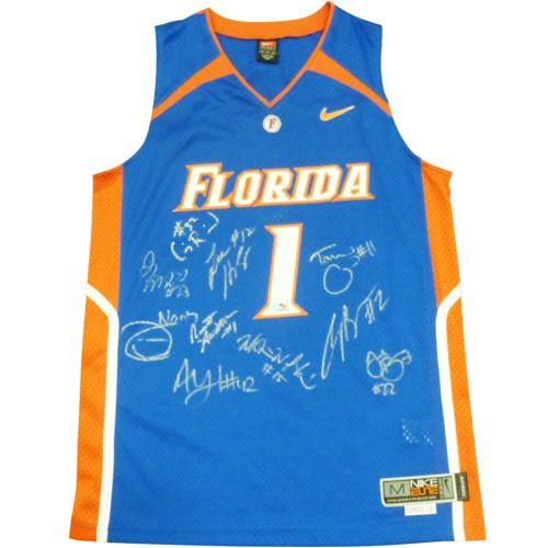 2006-07 Florida Gators Team Autographed Florida Gators (Blue #1) Jersey