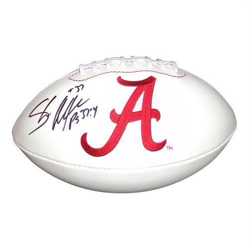 Shaun Alexander Autographed Alabama Crimson Tide Logo Football