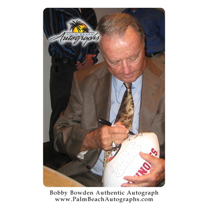 Bobby Bowden Autographed Florida State FSU Seminoles Logo Football
