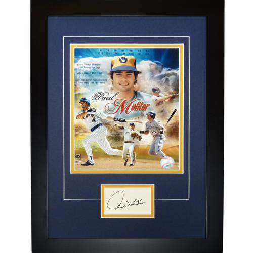 Paul Molitor Autographed Milwaukee Brewers (Collage) "Signature Series" Frame