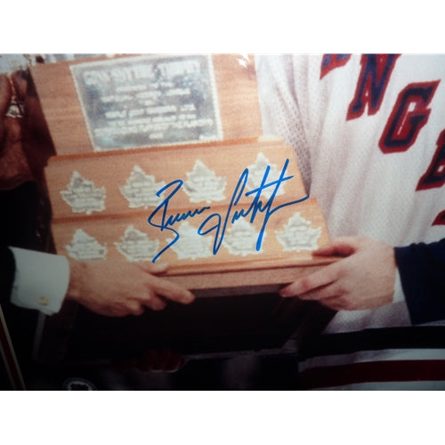 Brian Leetch Autographed New York Rangers (Conn Smythe Trophy) Deluxe Framed 16x20 Photo