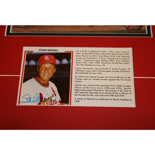 Stan Musial Autographed St. Louis Cardinals (Collage) "Signature Series" Frame with Cachet
