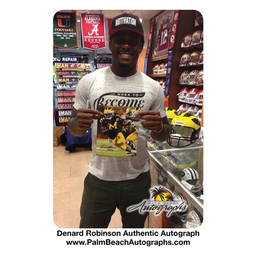 Denard Robinson Autographed Michigan Wolverines (Under The Lights vs ND) 8x10 Photo