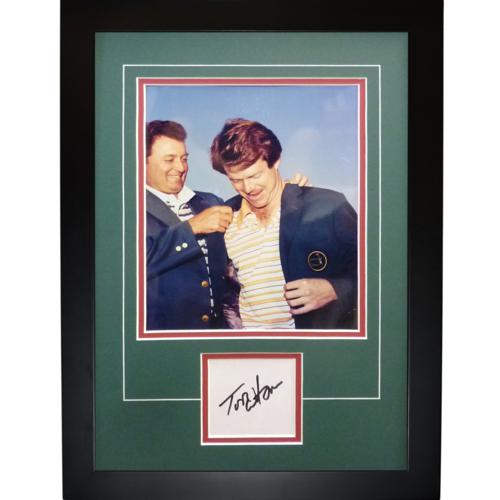 Tom Watson Autographed 2-Time Masters Champ (Green Jacket) "Signature Series" Frame