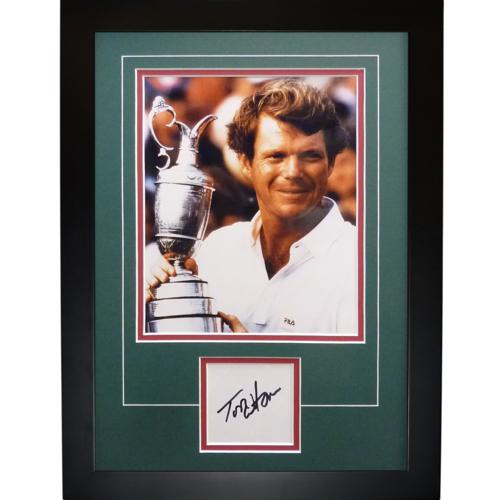 Tom Watson Autographed 5-Time British Open Champ (Trophy) "Signature Series" Frame