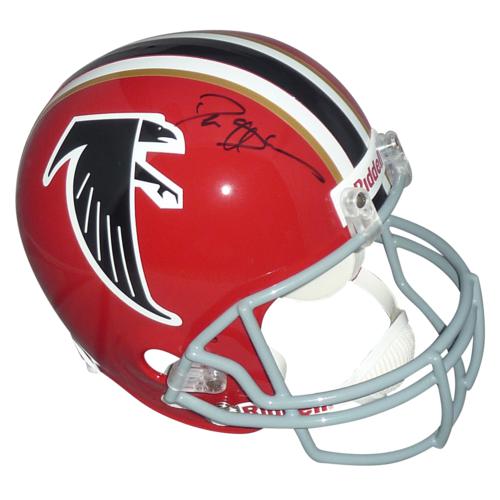 Deion Sanders Autographed Atlanta Falcons (Throwback Red) Deluxe Full-Size Replica Helmet