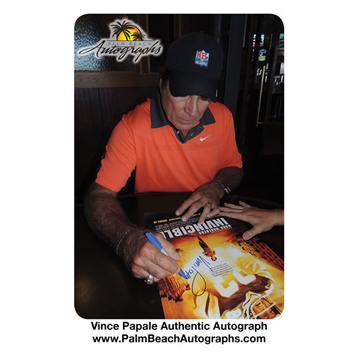 Vince Papale Autographed Invincible Deluxe Framed 11"x17" Mini Movie Poster w/ "Invincible"