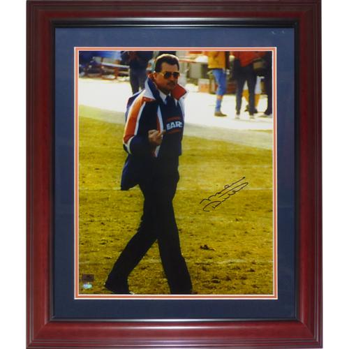 Mike Ditka Autographed Chicago Bears (Middle Finger) Deluxe Framed 16x20 Photo